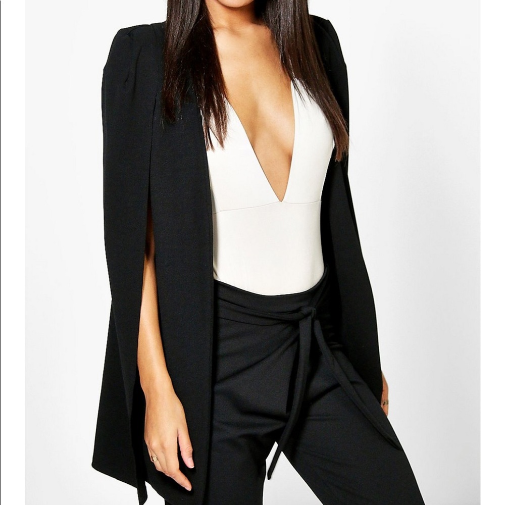 Longline Tailored Crepe Cape